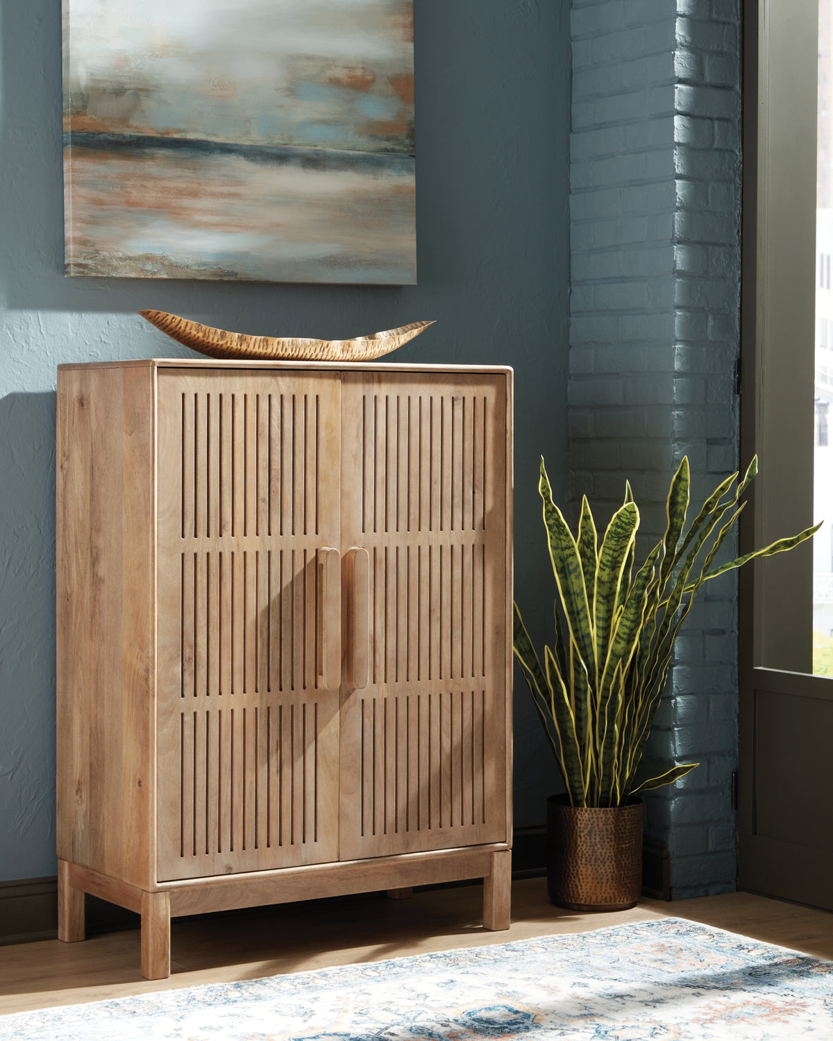 Pellamour Natural Brown Bar Cabinet