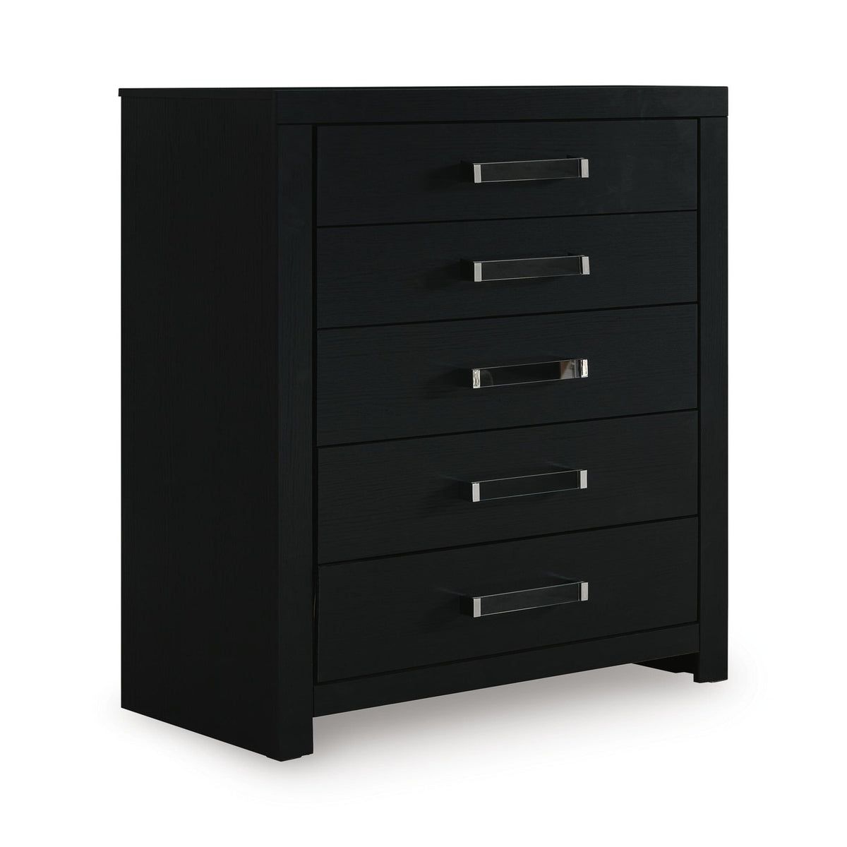 Maeling Black Five Drawer Chest
