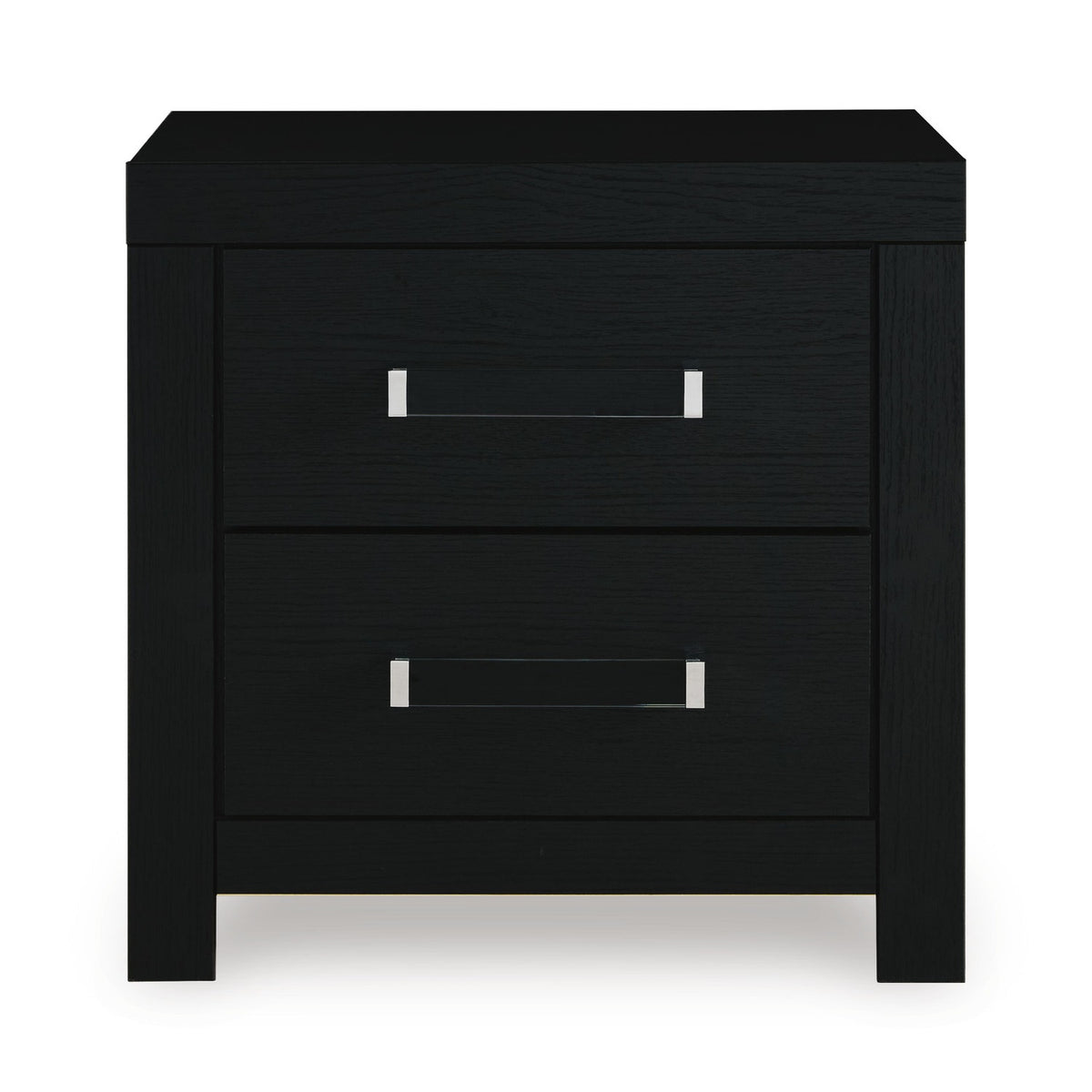 Maeling Black Two Drawer Nightstand