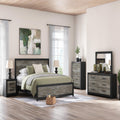 Broachmyn Black/Gray Lighted King Bookcase Bed