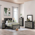 Broachmyn Black/Gray Full Bookcase Bed