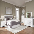 Maeling White Twin Upholstered Panel Bed