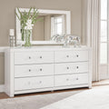 Maeling White Bedroom Mirror
