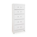 Maeling White Five Drawer Chest