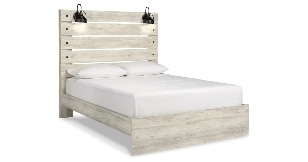 Cambeck Whitewash Panel Bed - Queen