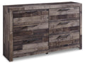 Derekson Multi Gray Six Drawer Dresser