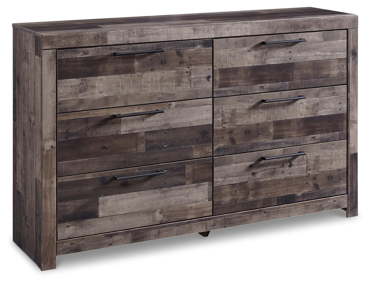 Derekson Multi Gray Six Drawer Dresser