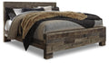 Derekson Multi Gray Panel Bed - King