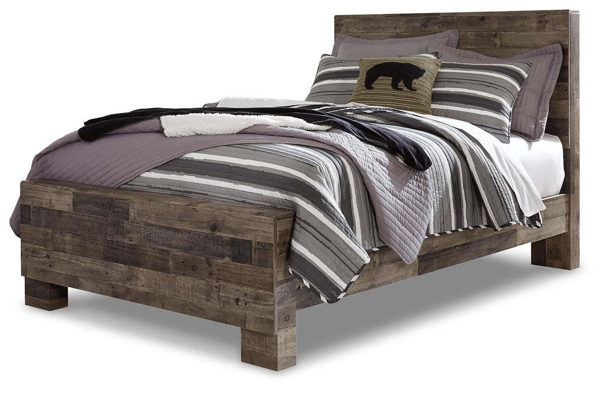 Derekson Multi Gray Panel Bed - Full