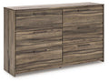 Elbrim Brown Six Drawer Dresser
