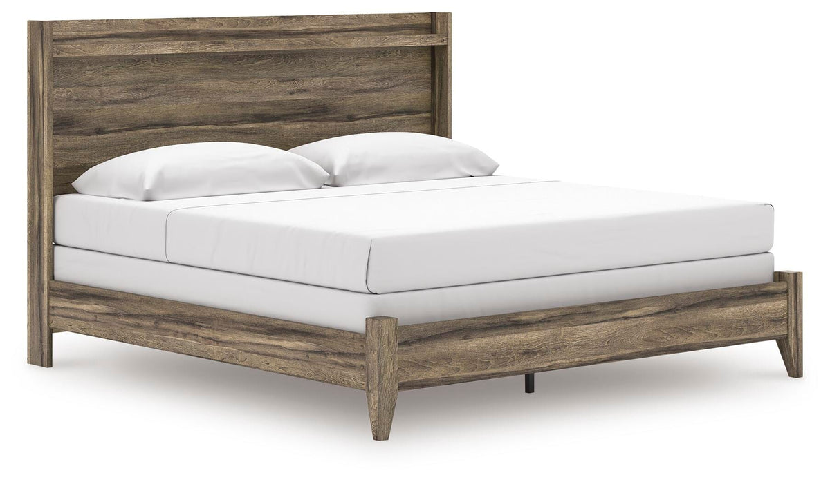 Elbrim Brown Panel Bed - King