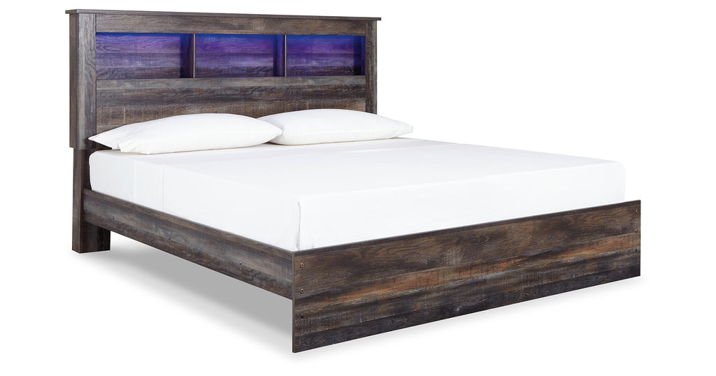 Drystan Bookcase Panel Bed - King