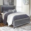 Lodanna Gray King Upholstered Panel Bed