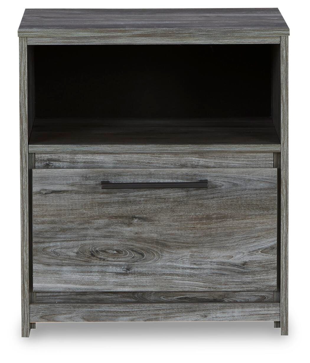 Baystorm Gray One Drawer Night Stand