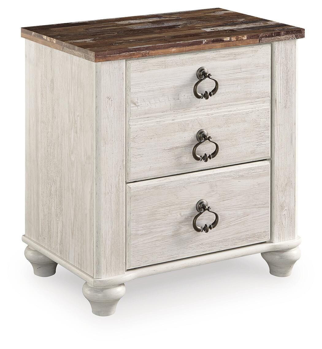 Willowton Two Drawer Nightstand