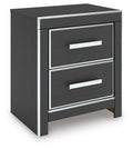 Zuraleus Black Two Drawer Night Stand