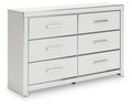 Zuraleus White Six Drawer Dresser