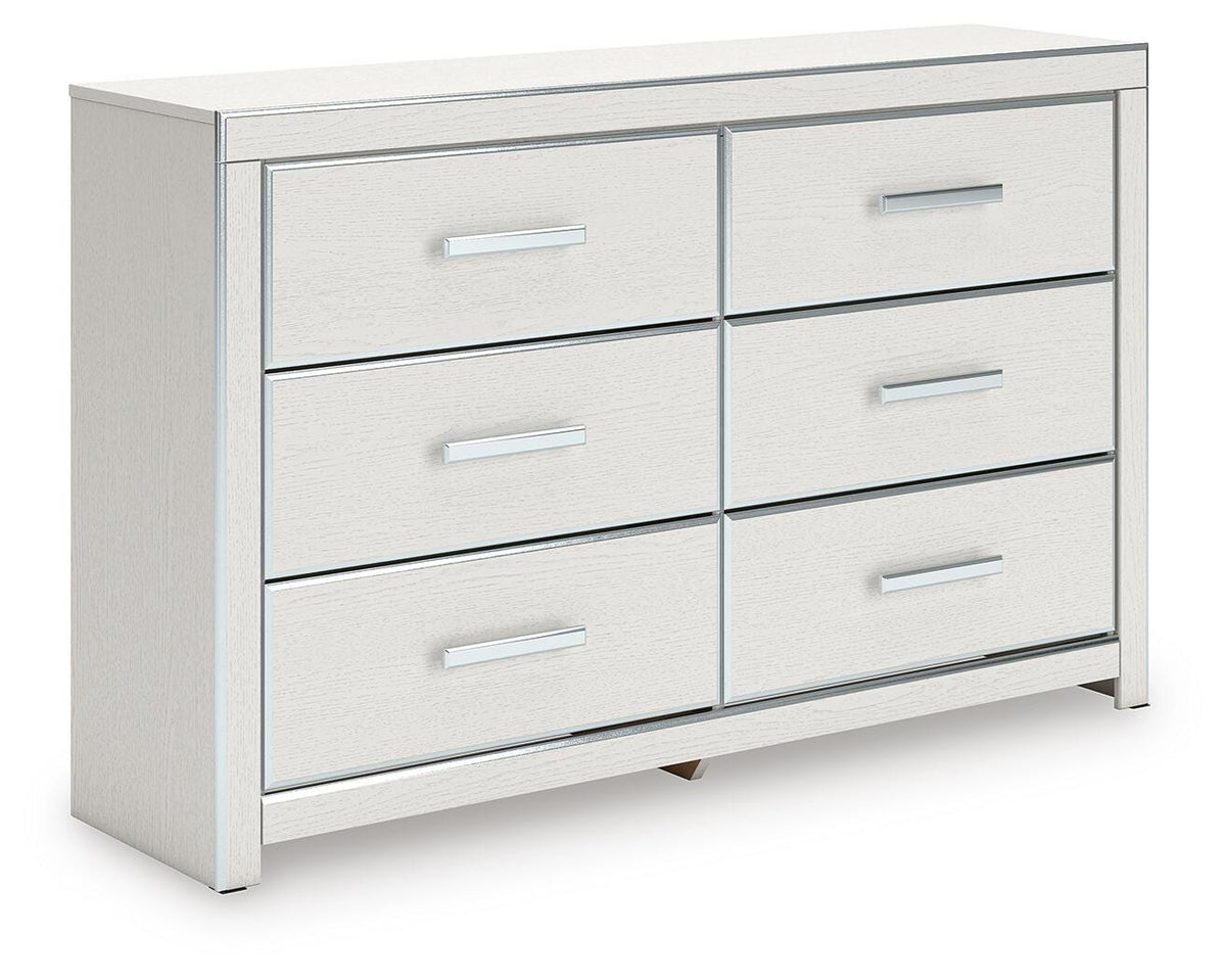 Zuraleus White Six Drawer Dresser