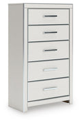 Zuraleus White Five Drawer Chest