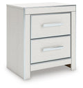Zuraleus White Two Drawer Night Stand