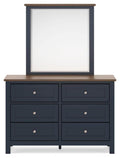 Landocken Brown/Blue Bedroom Mirror