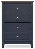Landocken Brown/Blue Four Drawer Chest