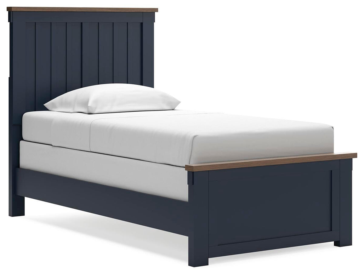 Landocken Brown/Blue Panel Bed - Twin