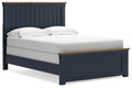 Landocken Brown/Blue Panel Panel Bed - Full