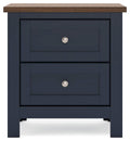 Landocken Brown/Blue Two Drawer Night Stand