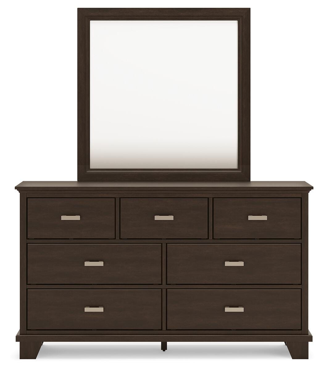 Covetown Dark Brown Bedroom Mirror