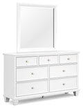 Fortman White Bedroom Mirror