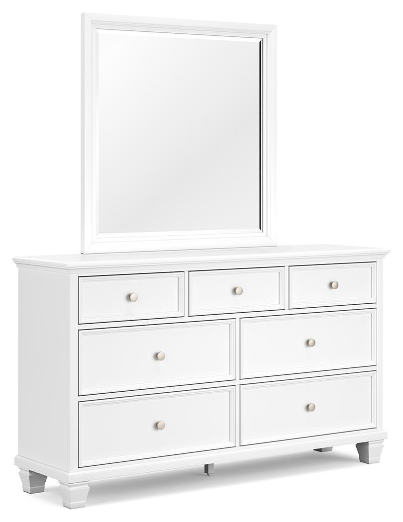 Fortman White Bedroom Mirror