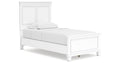 Fortman White Panel Bed - Twin