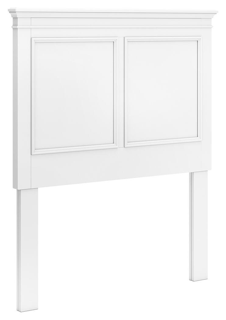 Fortman White Panel Panel Bed - Twin
