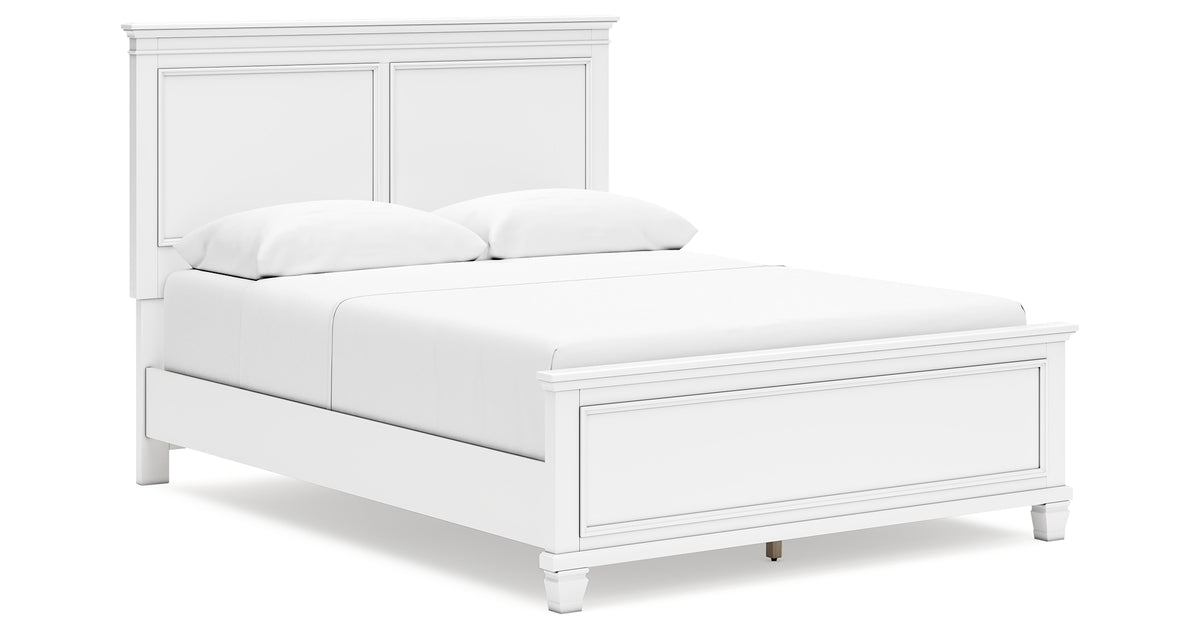 Fortman White Panel Bed - Queen