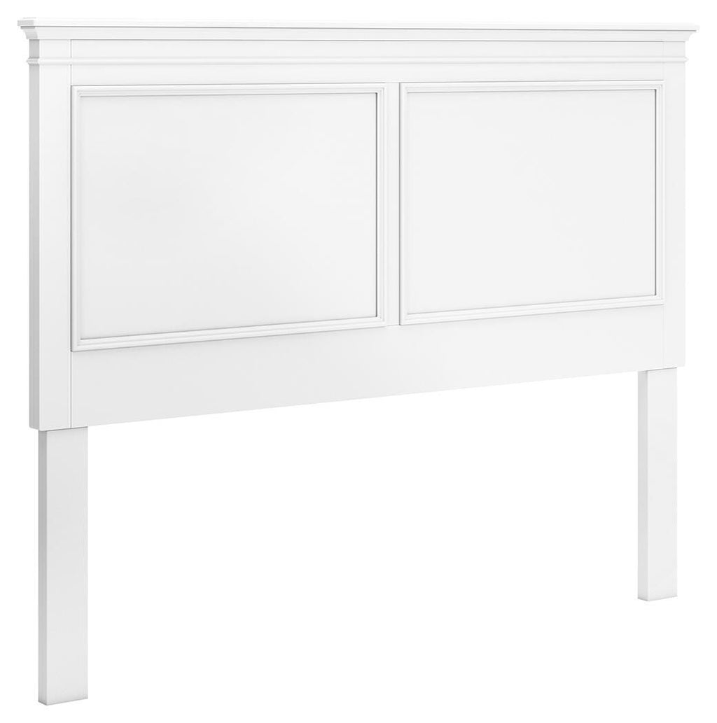 Fortman White Panel Panel Bed - Queen