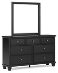 Lanolee Black Bedroom Mirror