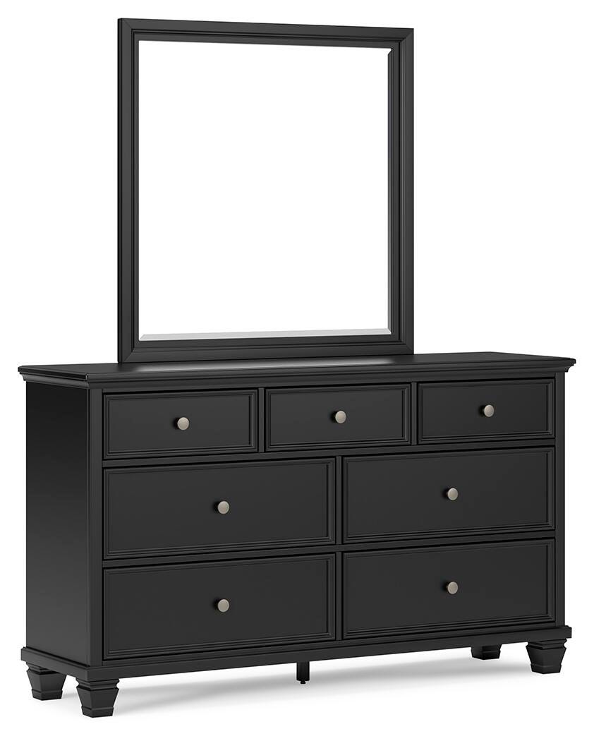 Lanolee Black Bedroom Mirror
