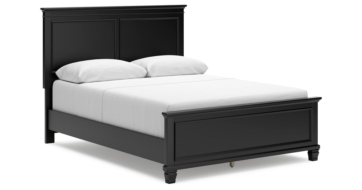 Lanolee Black Panel Bed - Queen