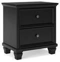 Lanolee Black Two Drawer Night Stand