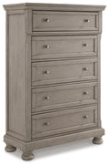 Lettner Light Gray Five Drawer Chest