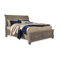 Lettner Light Gray Sleigh Bed - Queen