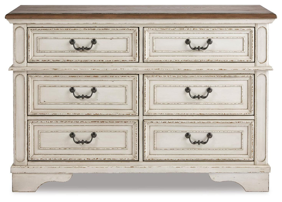 Realyn Chipped White Dresser