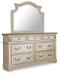 Realyn Chipped White Bedroom Mirror