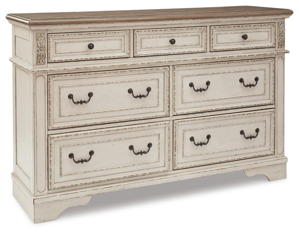 Realyn Chipped White Dresser
