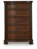 Lavinton Brown Five Drawer Chest