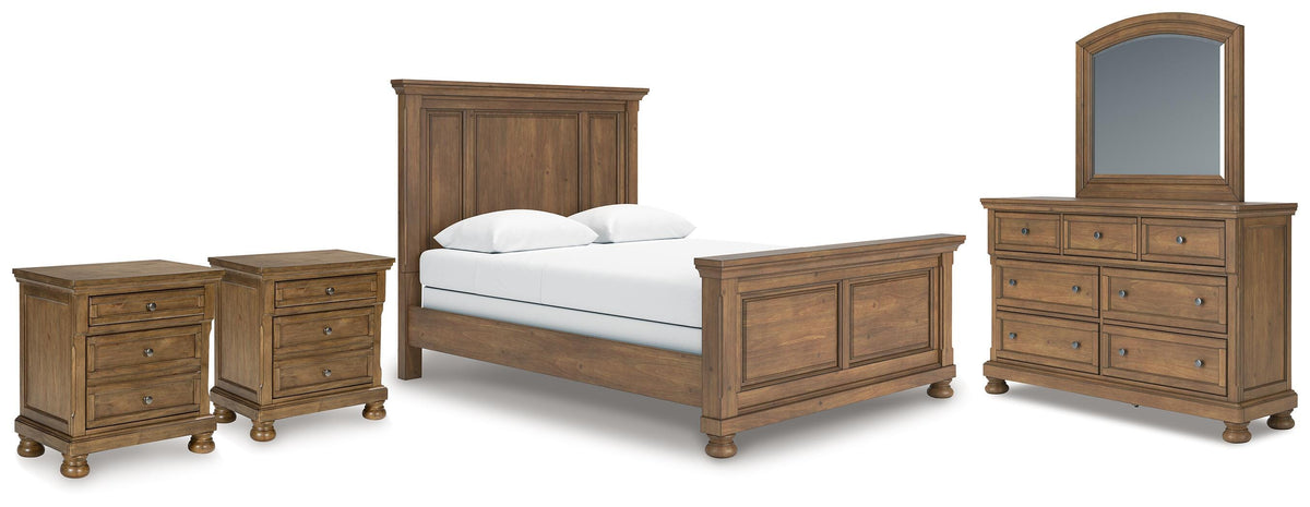 Feddinger Medium Brown Panel Panel Bed - Queen