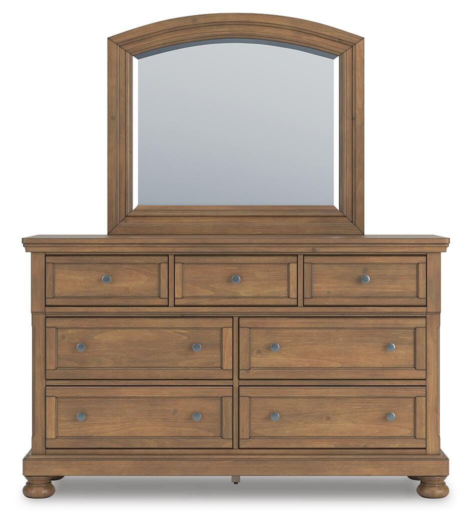 Feddinger Medium Brown Bedroom Mirror
