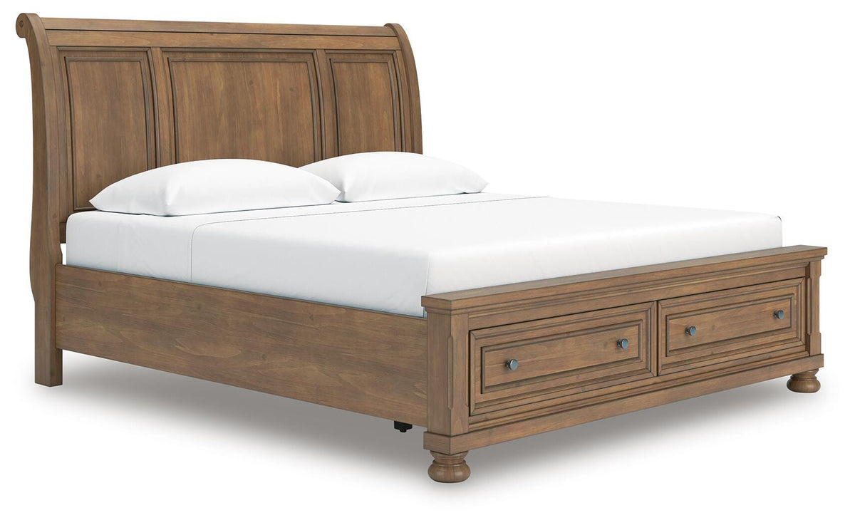 Feddinger Medium Brown Sleigh Sleigh Bed - King