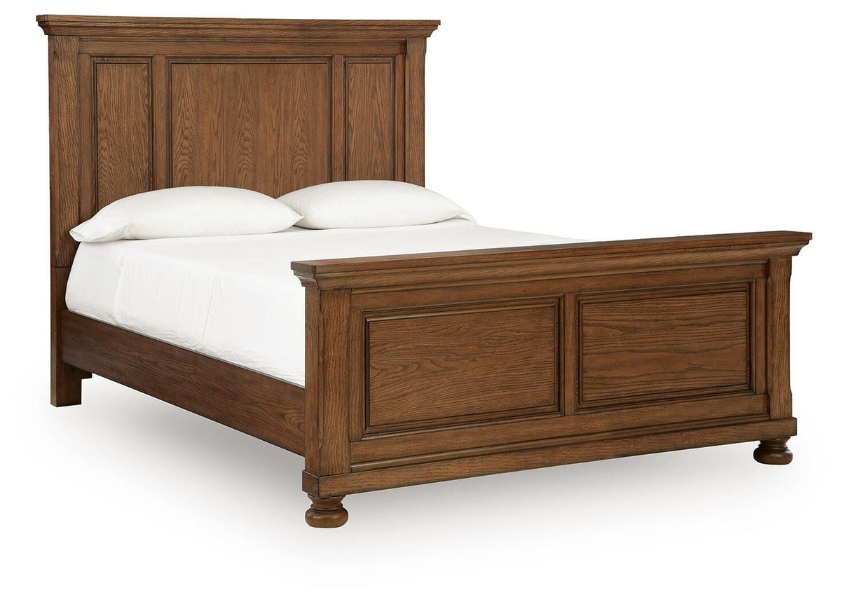Zackaryn Warm Brown Panel Bed - Queen